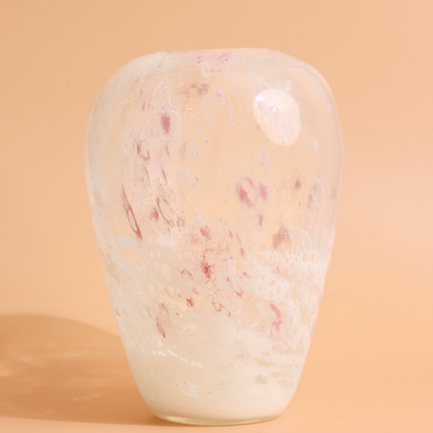Pink Frosted Vase