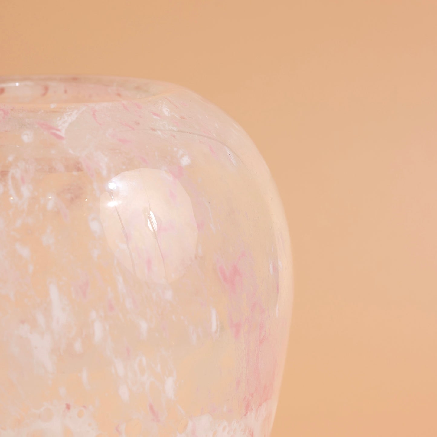 Pink Frosted Vase