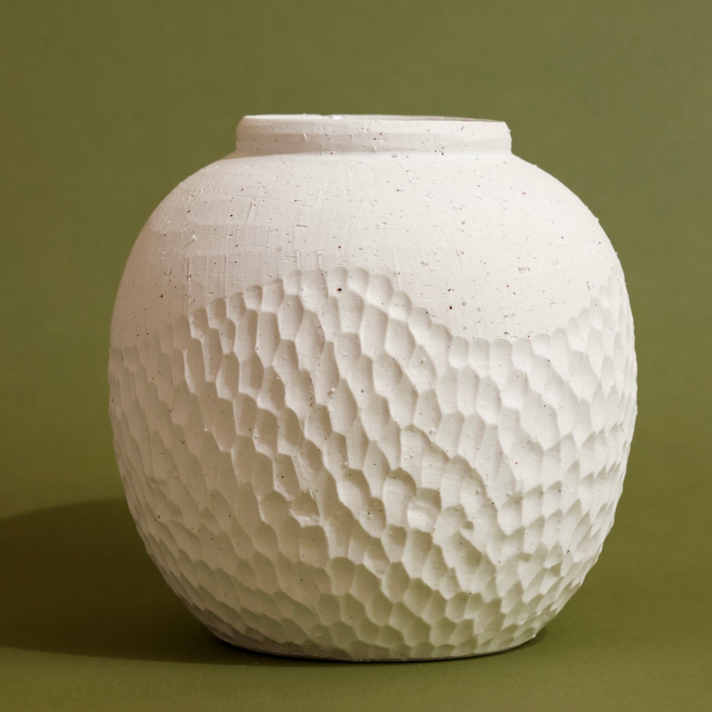 Round ceramic vase